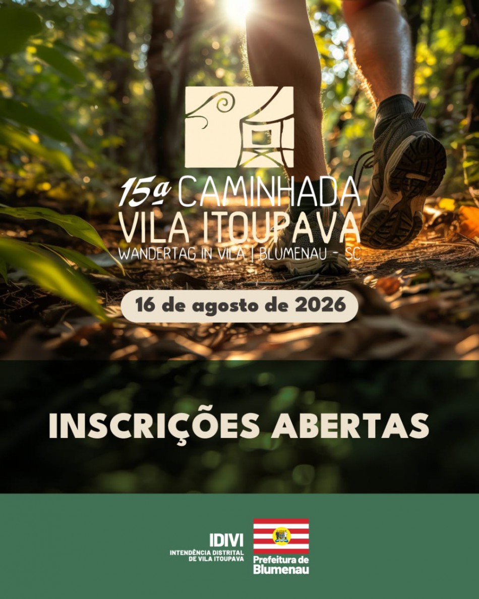 Abertas inscrições para a 15ª Caminhada Ecológica e Cultural da Vila Itoupava