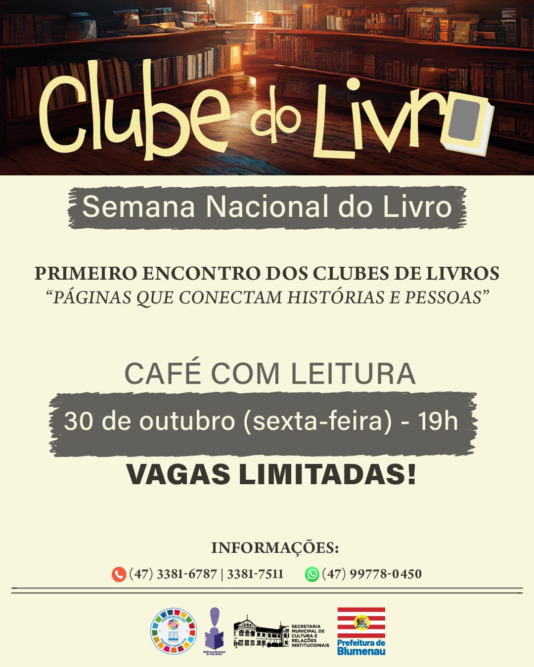Biblioteca Fritz Müller promove primeiro encontro de clubes do livro