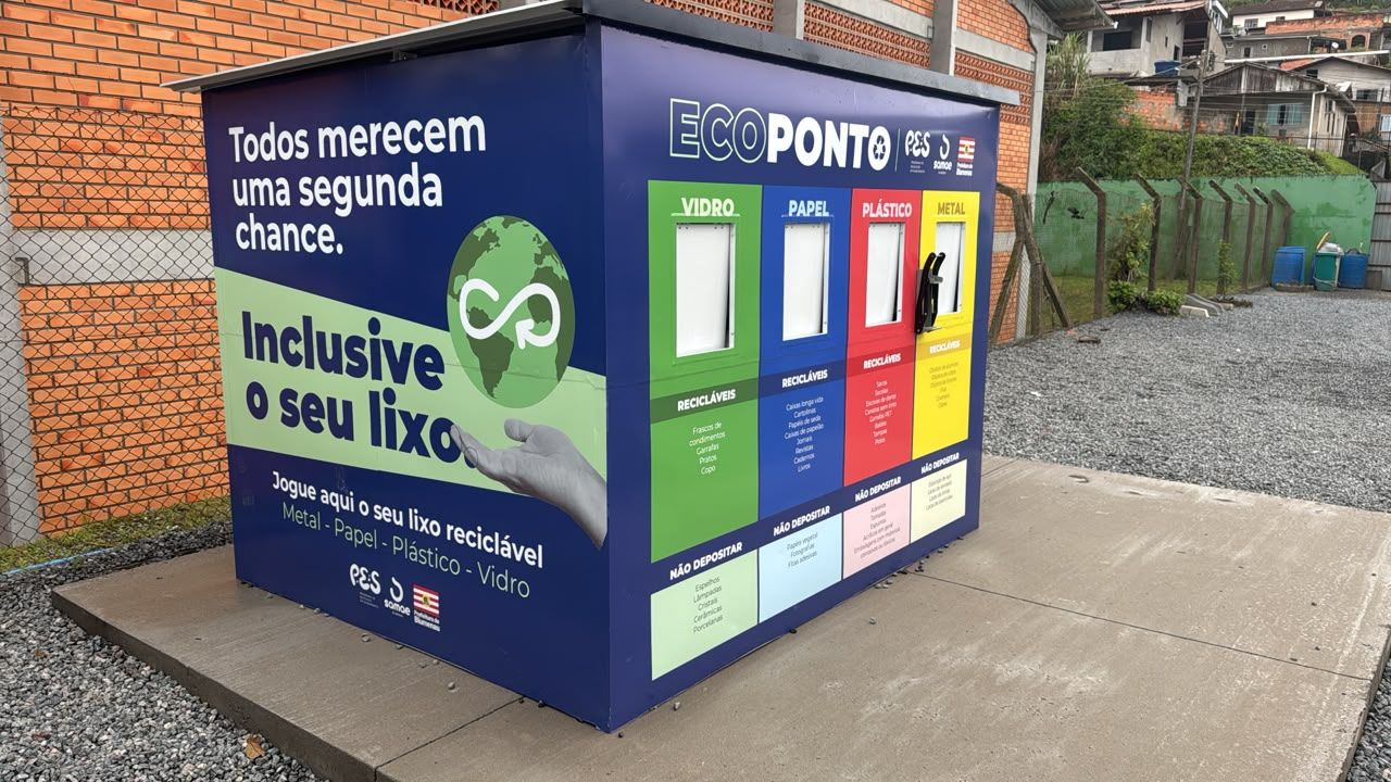 Samae amplia para 42 ecopontos em escolas e creches de Blumenau