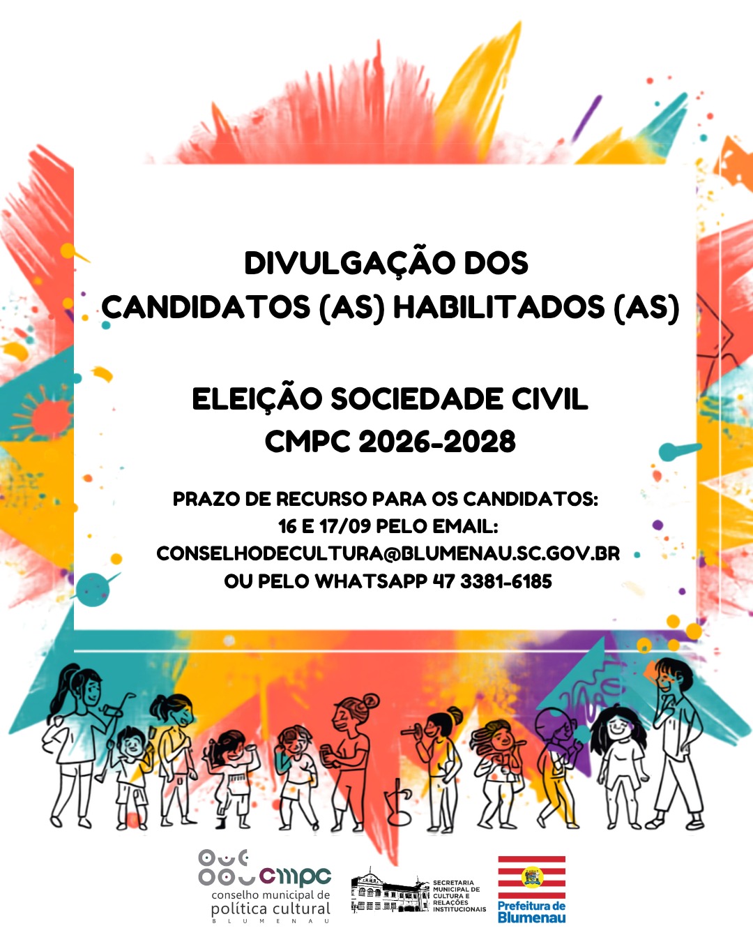 Eleição do Conselho de Cultura tem 23 candidatos habilitados