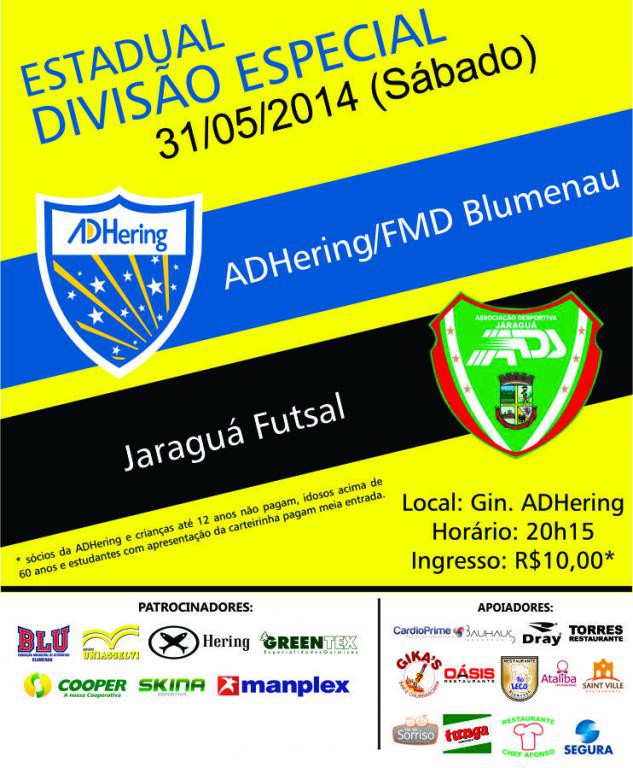 Futsal de Blumenau enfrenta líder da Divisão Especial neste sábado