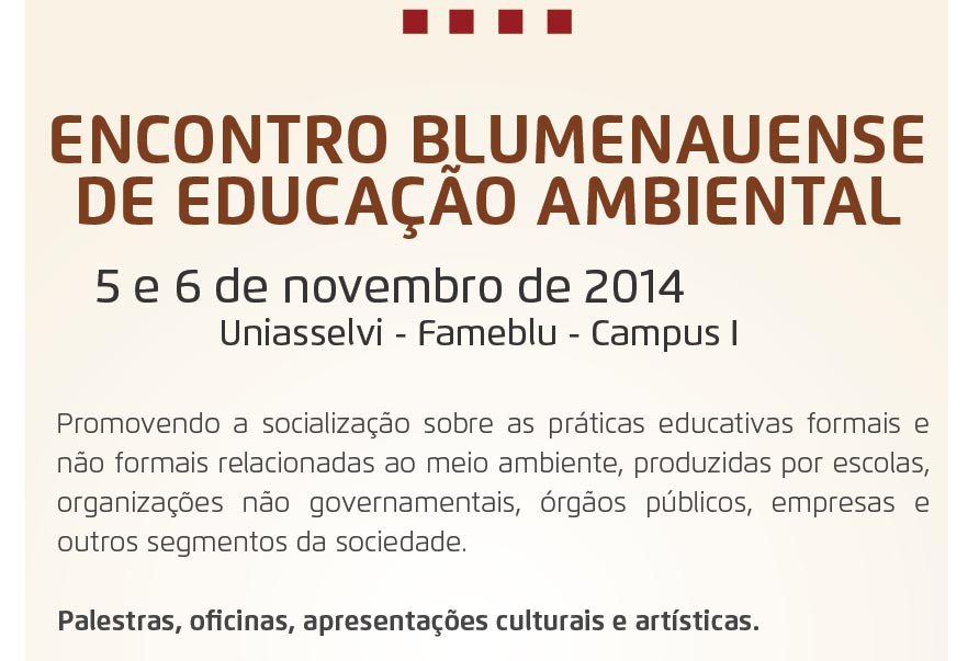 Encontro vai discutir práticas educativas voltadas ao meio ambiente