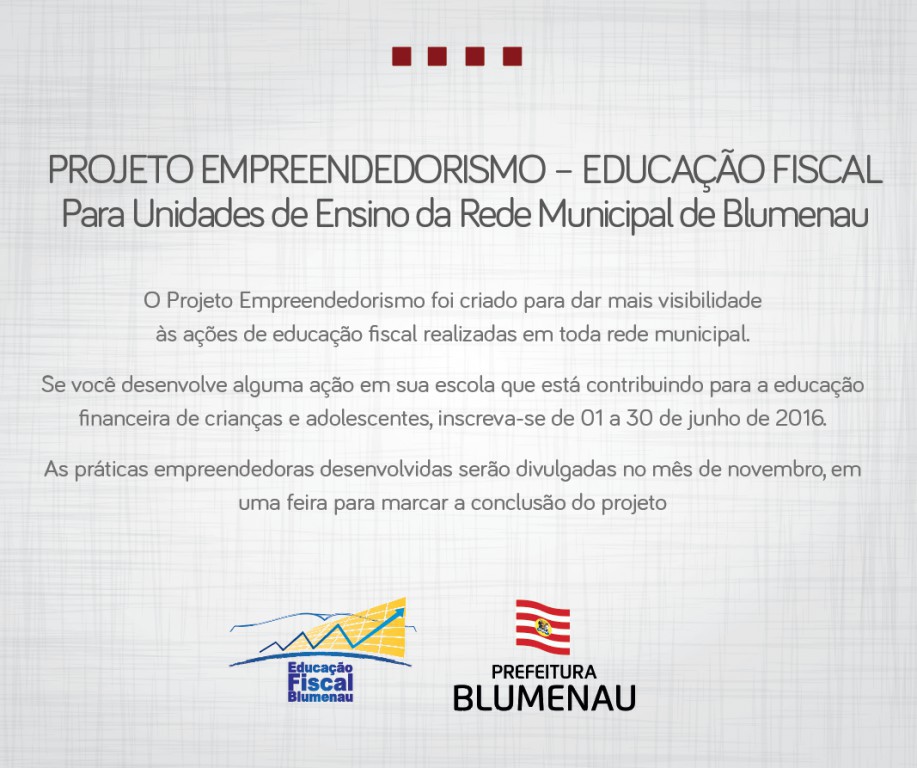 Escolas têm até amanhã para se inscrever no Projeto Empreendedorismo