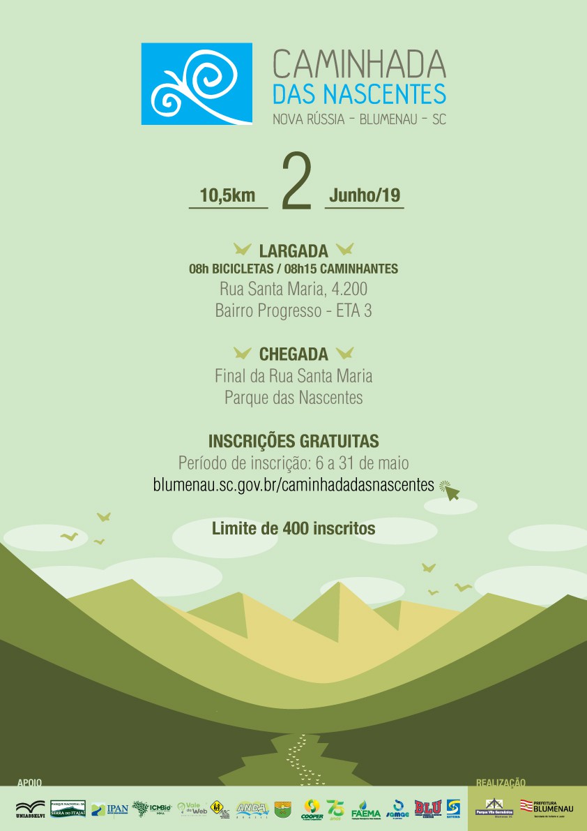 Encerradas as inscrições para a 6ª Caminhada das Nascentes