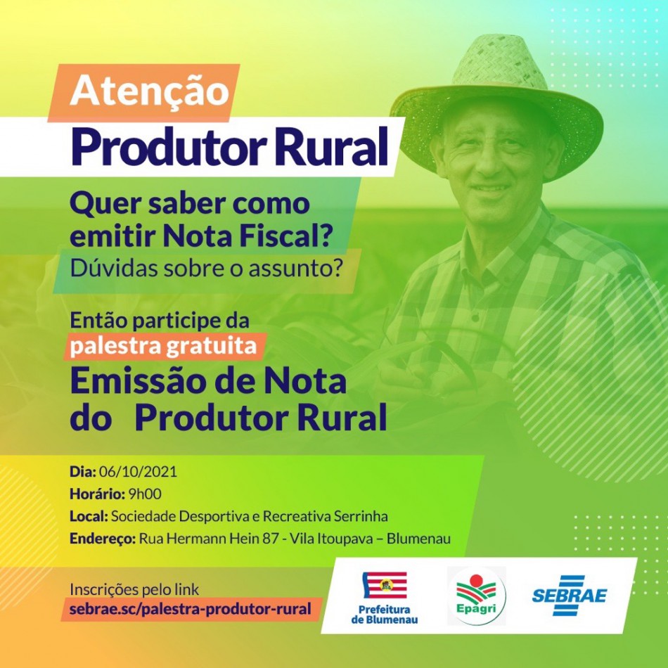 Aberta as inscrições para a palestra gratuita sobre emissão de nota fiscal rural