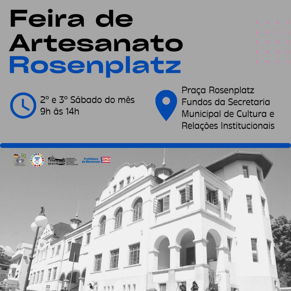 Sábado é dia de Feira de Artesanato Rosenplatz