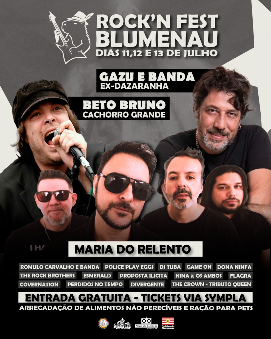 Vem aí o "Rock'n Fest", o festival de rock que vai movimentar Blumenau